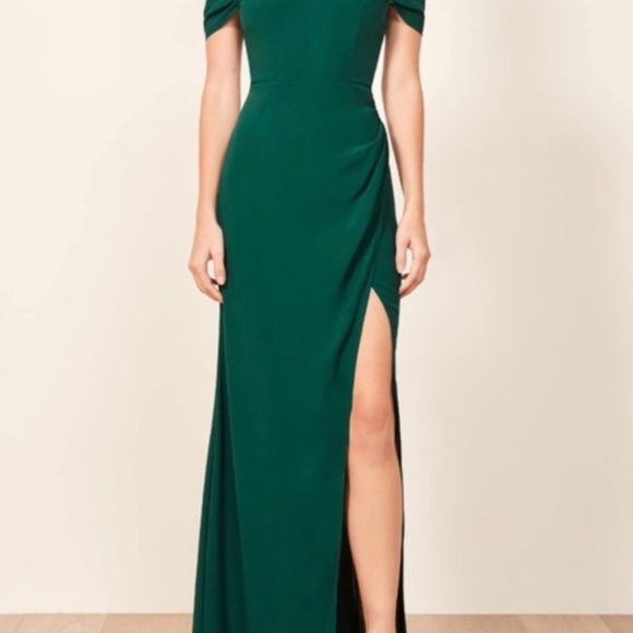 Reformation Marilyn Dress - Emerald Green - Picture 2 of 8